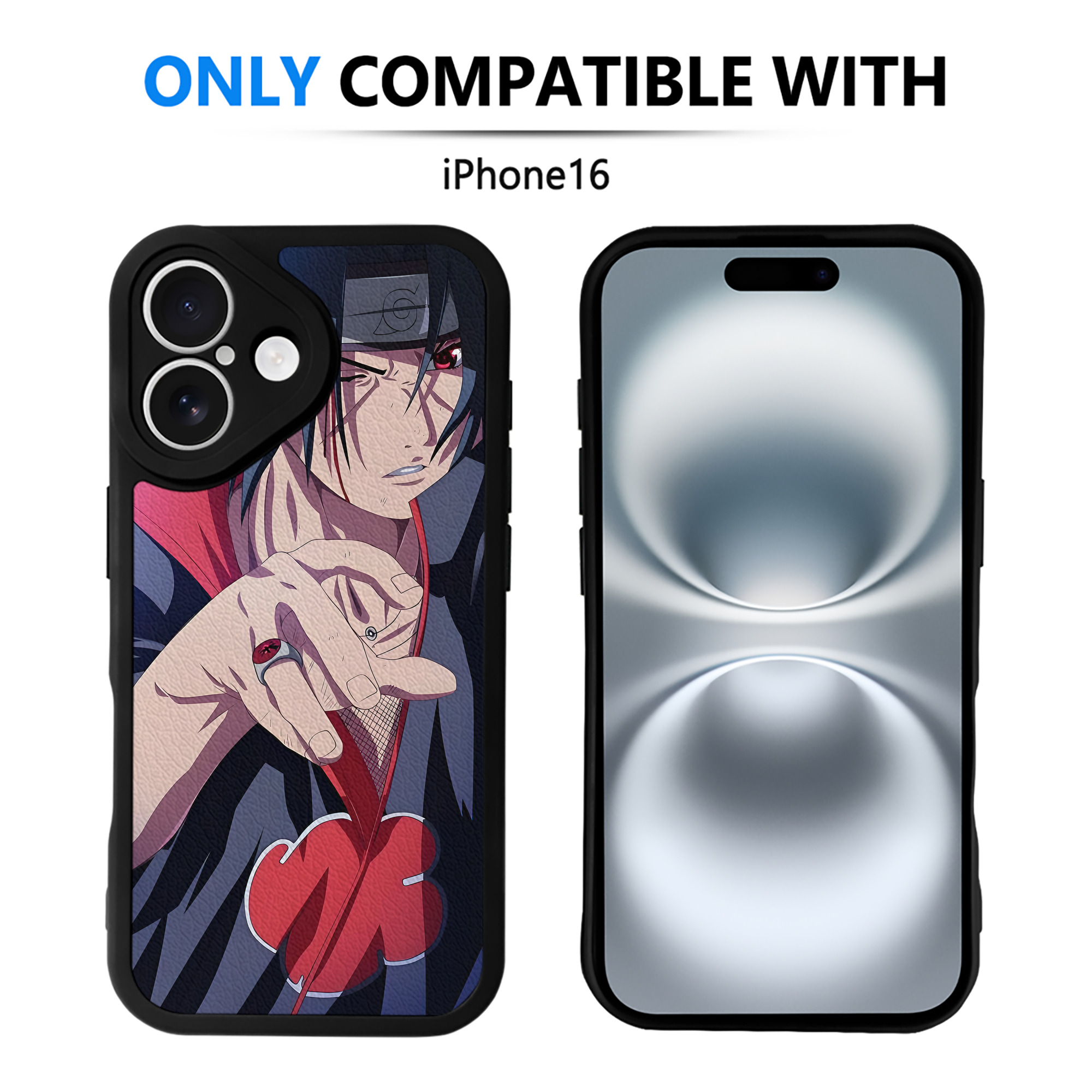 （画像用） NARUTO -ナルト- NARUTO -ナルト- 疾風伝 【iPhone 16シリーズ対応】シリコンスマホケース（レザー調） 材質：シリコン
